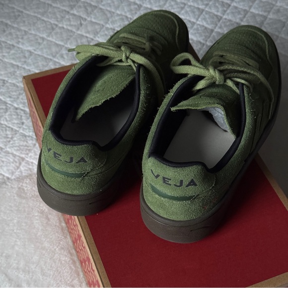 Veja Matcha Green Suede Sneakers - Picture 4 of 8